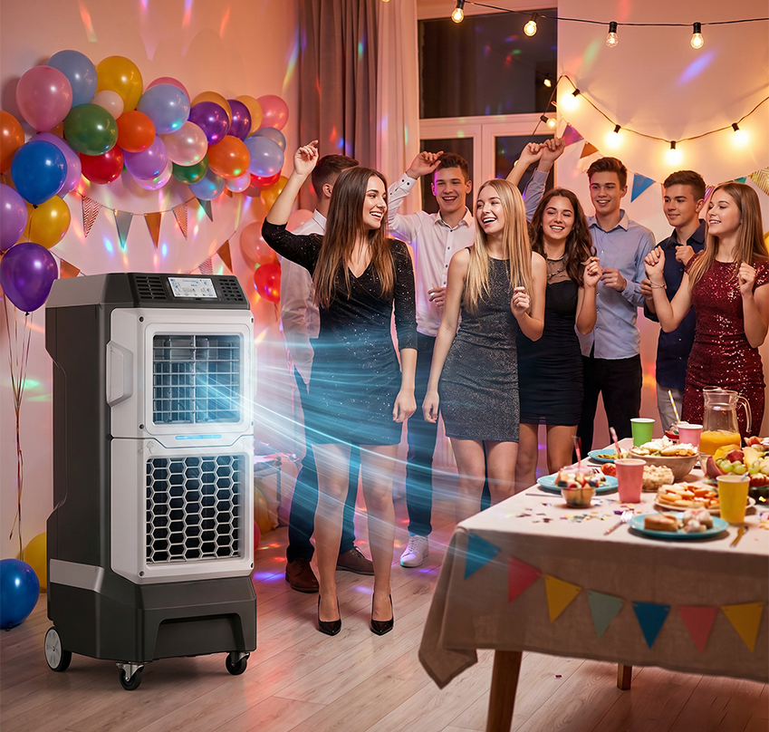Portable heating, ventilation, and air conditioning equipment rental